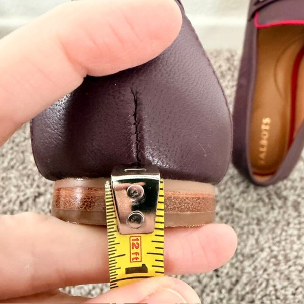 Talbots Rich Burgundy Ryan Bit Piping 1/2" Heel Loafers Women's 9M New In Box - Picture 8 of 12